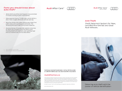 Facts you should know about auto theft&sup2; Anti-Theft