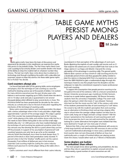 table game myths persist among players and dealers