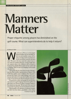 Proper etiquette among players has diminished on the golf course