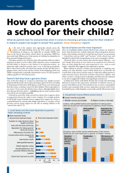 How do parents choose a school for their child?