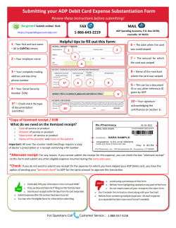 Submitting your ADP Debit Card Expense Substantiation Form