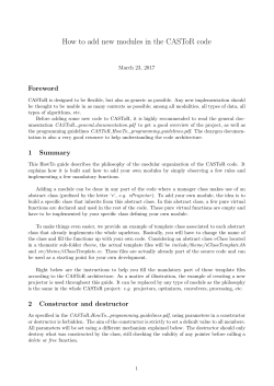 How to add new modules in the CASToR code