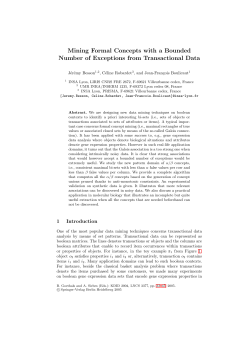 Mining Formal Concepts with a Bounded Number of Exceptions from