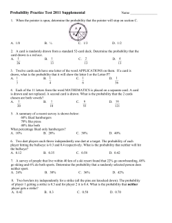 Probability Practice Test 2008 - magon