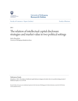 The relation of intellectual capital disclosure strategies and market