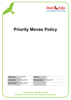 Priority Moves Policy - Red Kite Community Housing