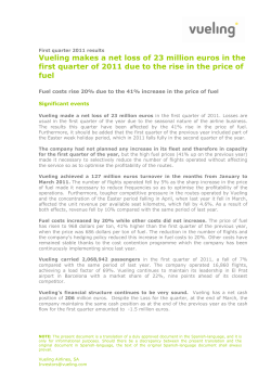 Vueling becomes the first low-cost carrier in flying from