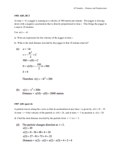 AP Samples &ndash; Distance and Displacement 1983 AB5, BC3 At time t