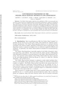 Convergence Properties of the Nelder-