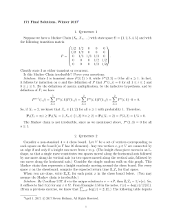 171 Final Solutions, Winter 20171 1. Question 1 Suppose we have a