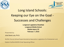 Long Island Schools: Keeping our Eye on the Goal