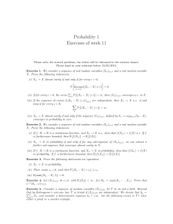 Probability 1 Exercises of week 11