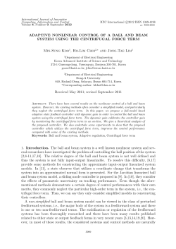 ADAPTIVE NONLINEAR CONTROL OF A BALL AND BEAM