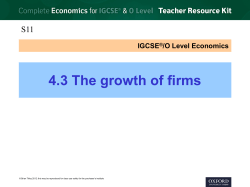 IGCSE &reg; /O Level Economics 4.3 The growth of firms