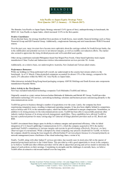 Asia Pacific ex-Japan Equity Strategy Notes First Quarter 2017 (1