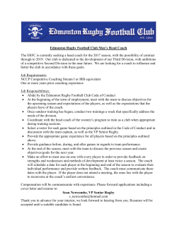 Mens Head Coach Posting