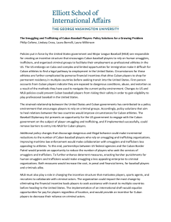 The Smuggling and Trafficking of Cuban Baseball Players: Policy