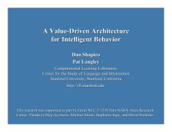 A Value-Driven Architecture for Intelligent Behavior