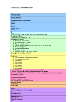 Grade 8 Target games