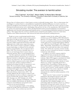 Simulating murder: The aversion to harmful action