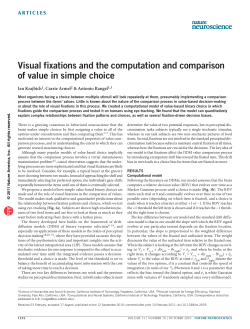 Visual fixations and the computation and comparison of value in