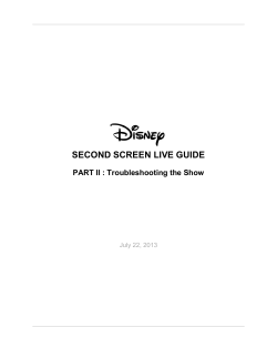 second screen live guide