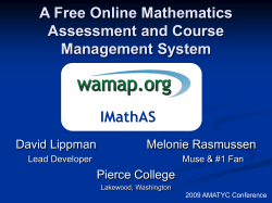 Online Math Assessment Using WAMAP