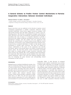 A General Scheme to Predict Partner Control