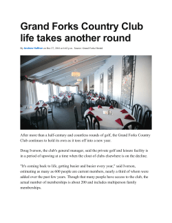 Grand Forks Country Club life takes another round