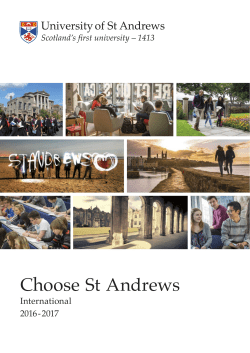 Choose St Andrews - University of St Andrews