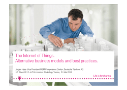 The Internet of Things. Alternative business models and best