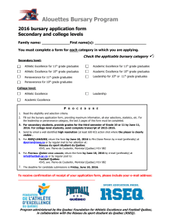 5. For RSEQ LEAGUES, return the form by June 10, 2016 to Mrs