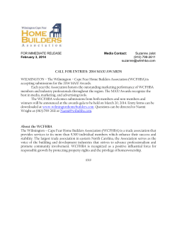 (2-3-14) MAX! Awards Call for Entries 2014 - Wilmington