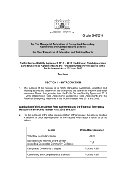 SECTION 1 &ndash; INTRODUCTION - Department of Education and Skills