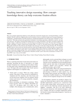 Teaching innovative design reasoning: How concept