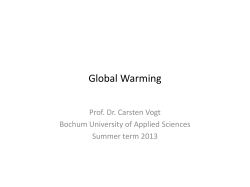 Global Warming - Hochschule Bochum