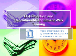 EPA E-Recruitment Project Proposal