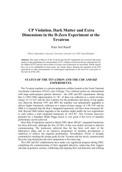 (Cairns) talk - Lancaster Experimental Particle Physics Group