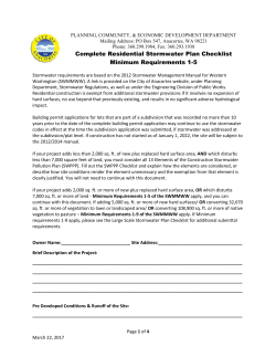 Complete Residential Stormwater Plan Checklist
