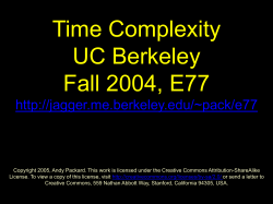 Time complexity of algorithms