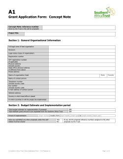 Concept Note Application Form