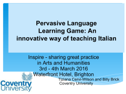 Pervasive Language Learning Game: An innovative way of teaching