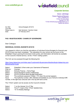 SCHOOL BUDGETS 201516