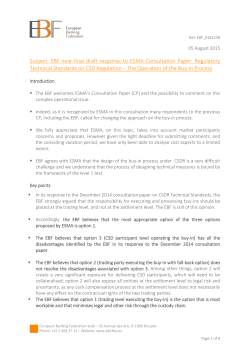 Subject: EBF second near-final draft response to ESMA