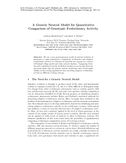 A Generic Neutral Model for Quantitative
