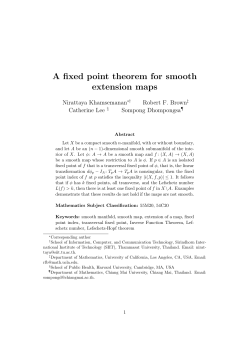 A fixed point theorem for smooth extension maps