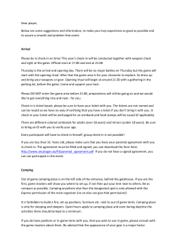 Dear player, Below are some suggestions and information, to make