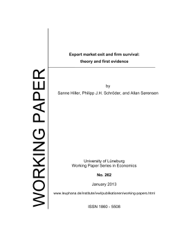 Export market exit and firm survival: theory and first evidence