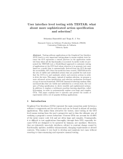 User interface level testing with TESTAR