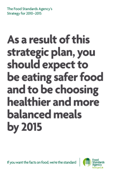 As a result of this strategic plan, you should expect to be eating safer